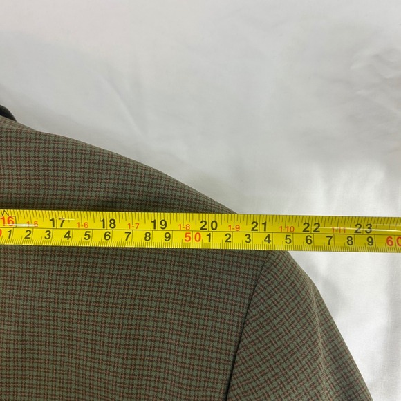 Berragamo Elegant Men's Blazer Green Plaid Wool 2 Button Italy Luxe Size 50L - Picture 12 of 16
